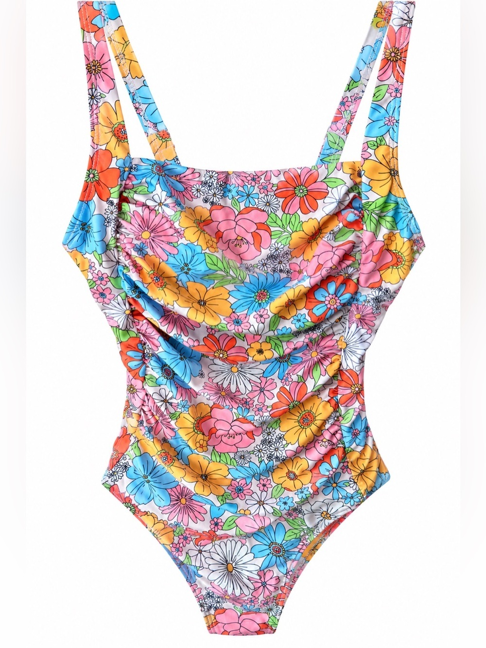 NWT-OBEEII Floral One Piece Swimsuit with Matching Wrap - Picture 1 of 7